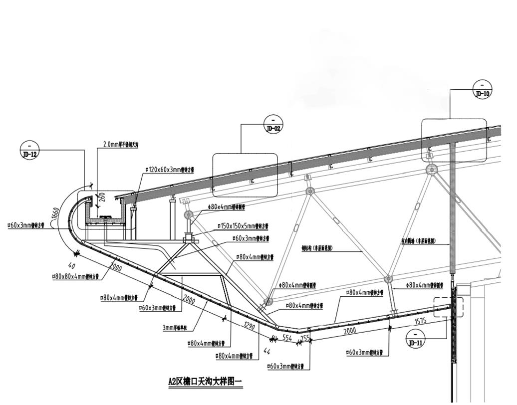 济南遥墙机场北指廊的屋面设计(图4)